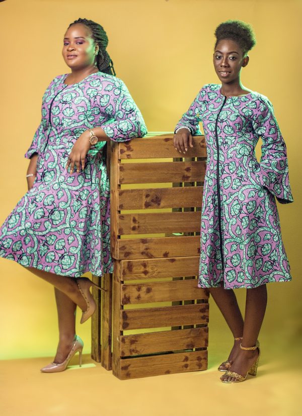 Jalikatu Ankara Dress that can also be rocked as Jacket. It is perfect for work, church, dinner and many more.